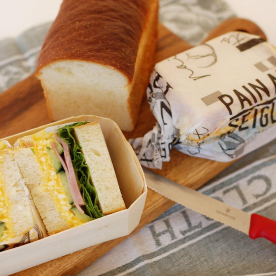 春の行楽ランチ「生クリーム食パン」で具沢山ラップサンド♪