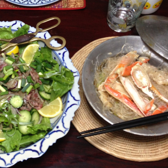 ☆☆新規開講☆☆入門コース！蟹の春雨蒸し＆牛肉サラダ