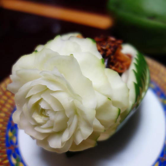 単発　タイカービングレッスン　大根の花彫り※ソープも可