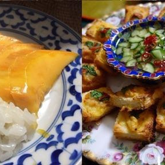 子連れでタイ料理！海老トースト＆空芯菜炒め＆マンゴーデザート