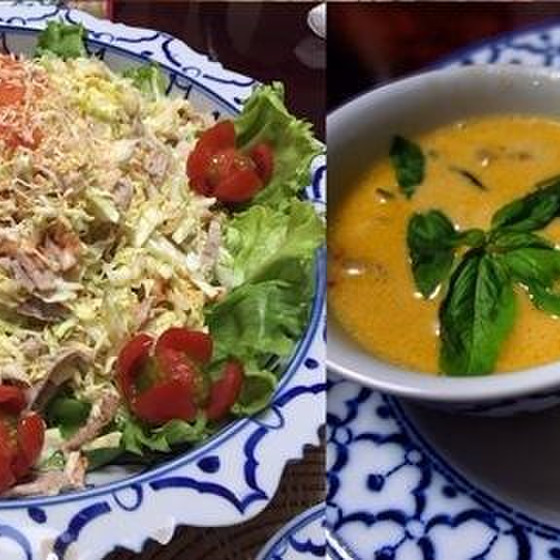 子連れでタイ料理！春キャベツのサラダ＆ペナンカレー