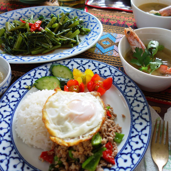 全３回！タイ料理入門♪トムヤムクン＆ガパオライス＆空芯菜炒め