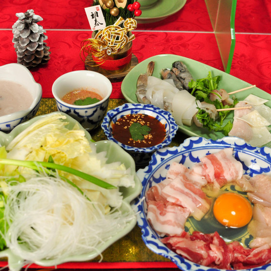 タイ料理初級♪冬にタイスキ！＆タピオカと小豆のデザート
