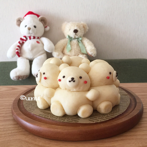 シロクマの3Dちぎりパン