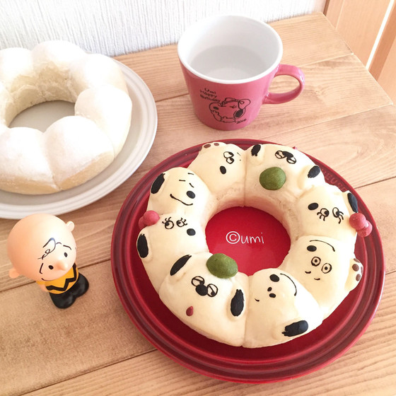 スヌーピーと仲間達っぽいちぎりパン