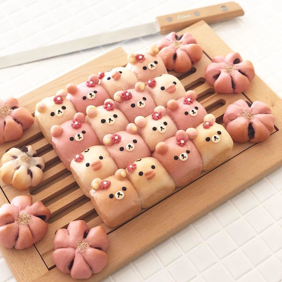 スプリングレッスン☆ちぎりパンと桜あんぱん