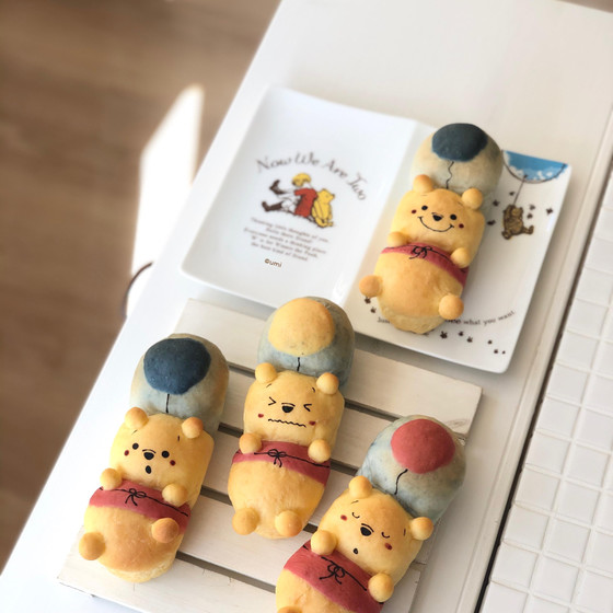 夏仕様☆ドッグパン型ちぎりパン