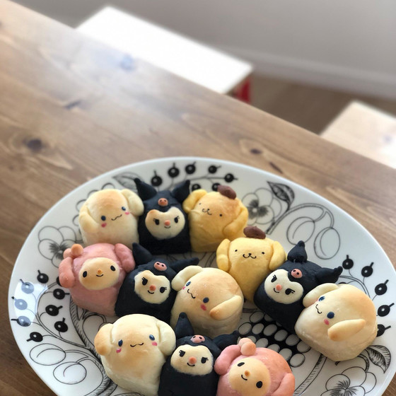 夏仕様☆ドッグパン型ちぎりパン