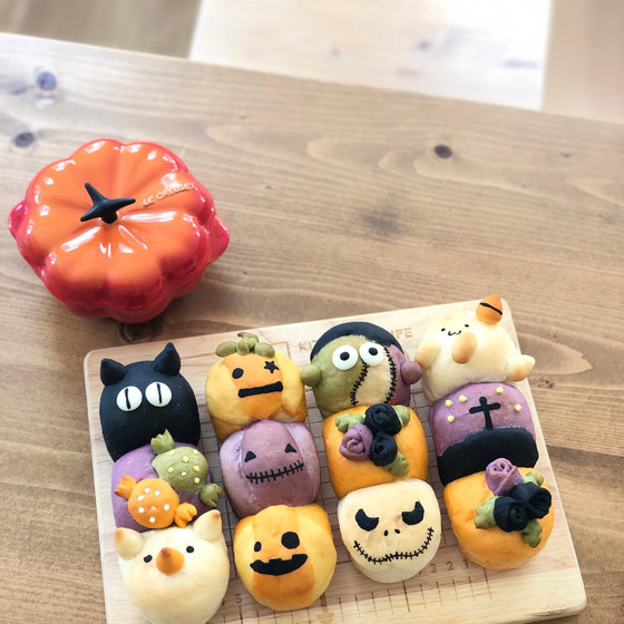 ハッピーハロウィン☆ドッグパン型ちぎりパン
