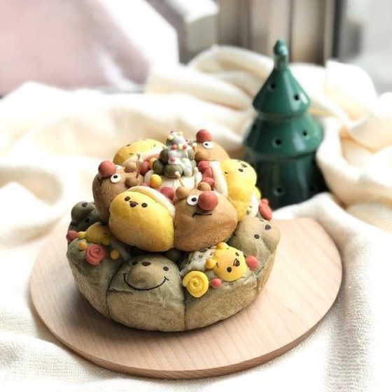 ハッピークリスマス☆タワー型のちぎりパン