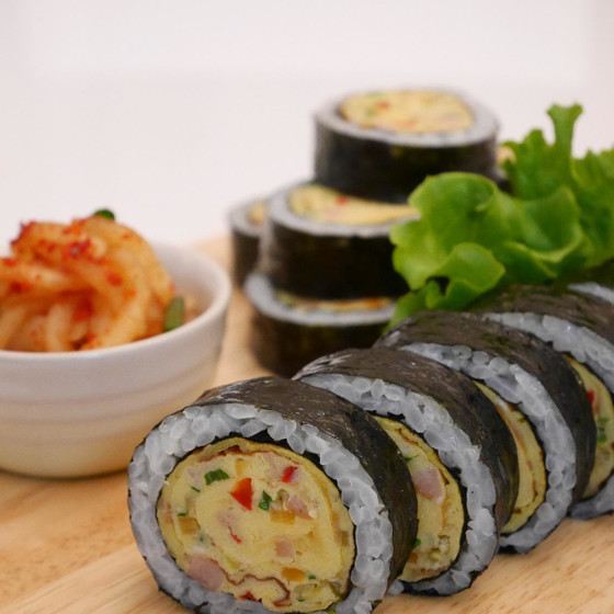 韓国海苔巻き　～玉子焼きキムパッ編～
