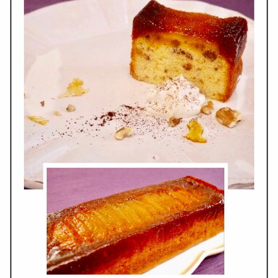 初歩の方向け　キャラメルりんごとクルミのケーキレッスン
