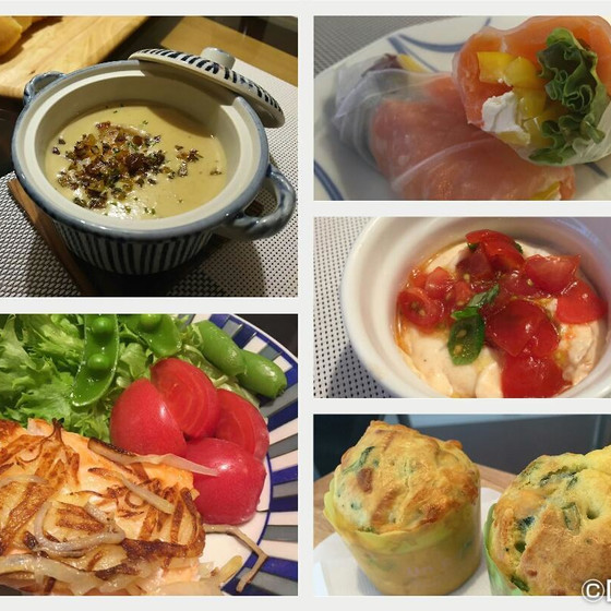 サーモンづくし＆栗のポタージュ