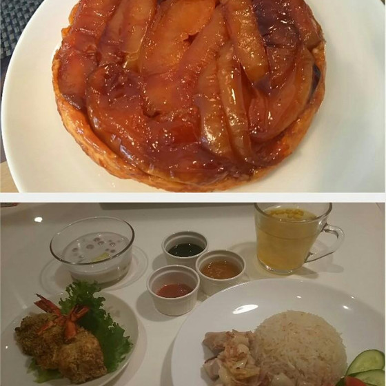 スキレットで作る簡単タルトタタンとシンガポールチキンライス他