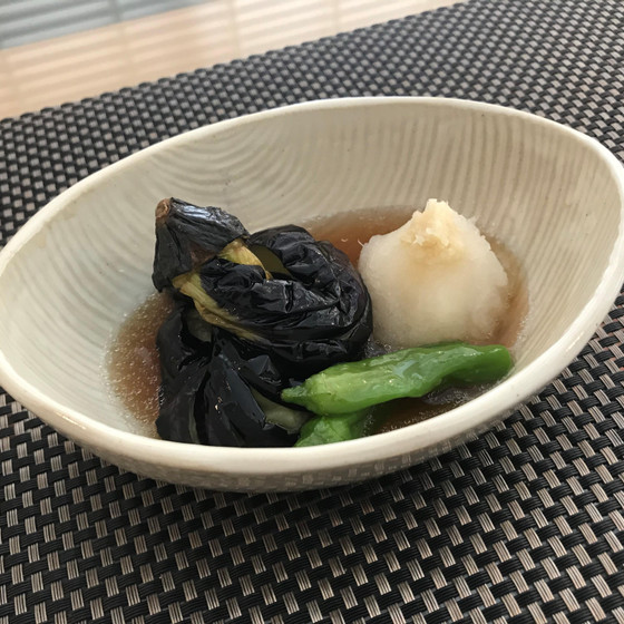 揚げナスの煮浸し