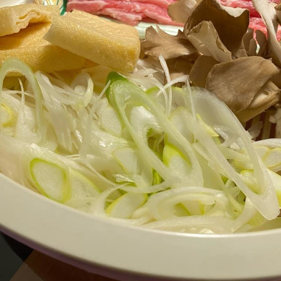 具材のメインは、豚バラ肉と長ネギ。