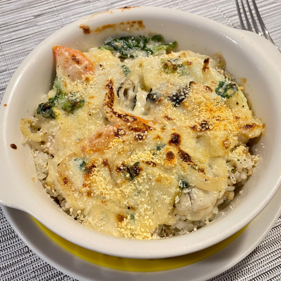 お好きな食材で作っていただけますが、今回は牡蠣で作りま