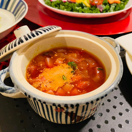 ミネストローネスープも絶品です。