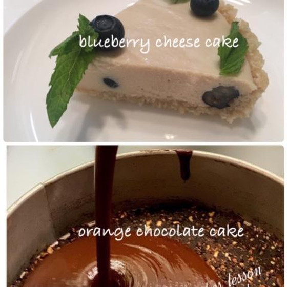 ローケーキ２種のデモンストレーションと食べ比べ♪