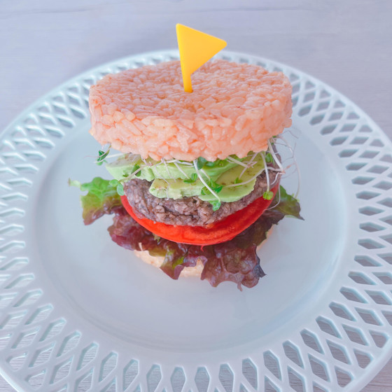 グルテンフリー・ヴィーガン「Rawパテのライスバーガー」
