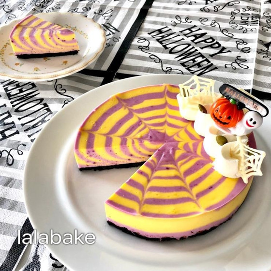 ☆ 紫芋と南瓜のレアチーズケーキ ☆