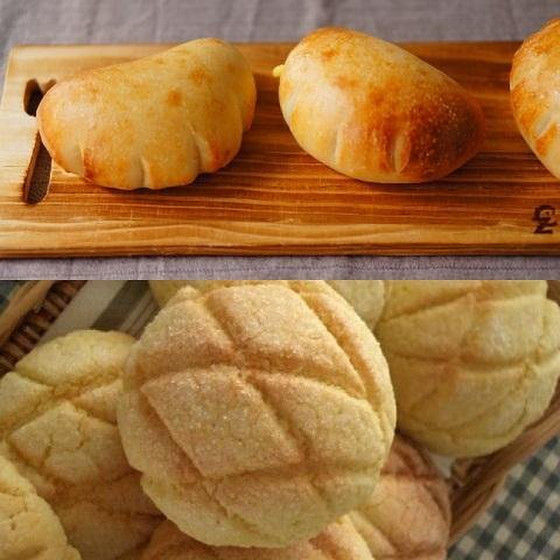 クリームパン＊メロンパン