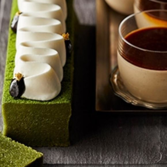 濃厚抹茶のテリーヌ＆ほうじ茶プリン