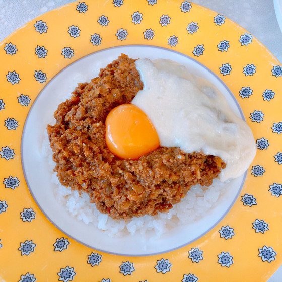 【1】チーズソースキーマカレー