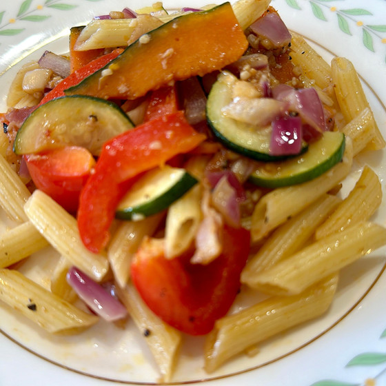 グリル野菜のパスタサラダ