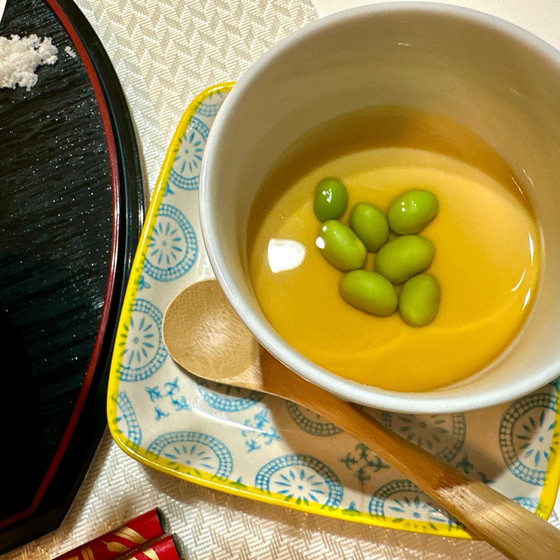 【3】枝豆の茶碗蒸し