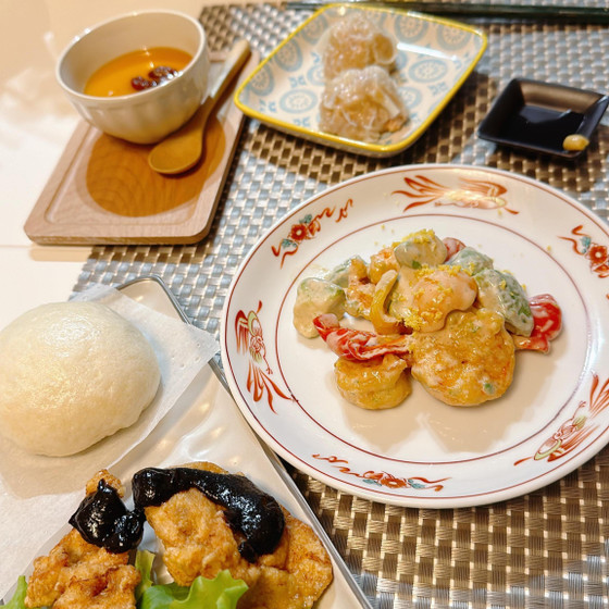 【9月後半限定シーメニュー】海老マヨ＆包まない焼売と中華蒸しパン