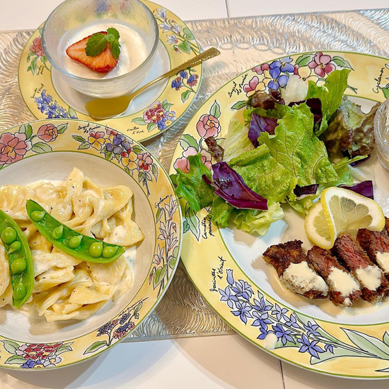 【4月後半限定シーメニュー】贅沢ビーフカツレツ＆手打ちパスタ