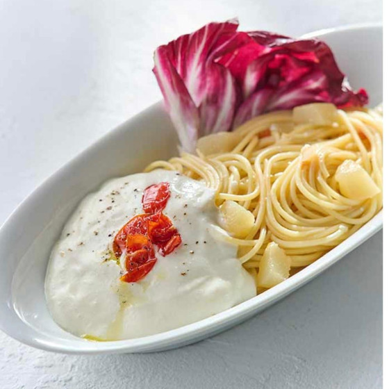 【2】桃とレモンの冷製パスタ