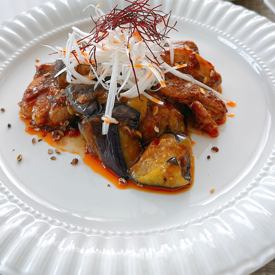 ごろごろお肉の麻婆茄子