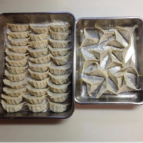 皮から手作り水餃子＆エビチリ