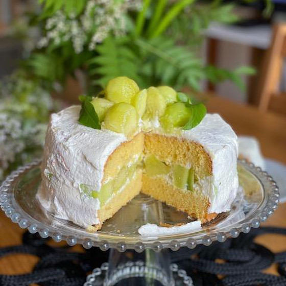 メロンショートケーキとフランスの海岸料理