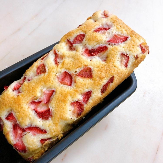 キッズ親子「いちごパウンドケーキ」簡単&美味しい&初心者向き