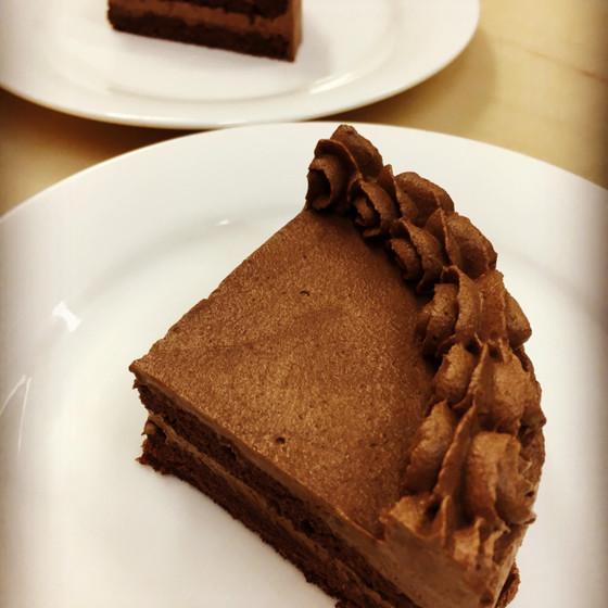 チョコレートとバナナのショートケーキ