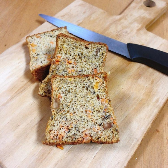 人参とヘーゼルナッツのパウンドケーキ〜イルプルーフランス研修時のレシピです
