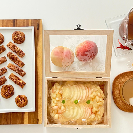 【プライベートレッスン】 Jewel cake桃タルト、クラフトジンジャーシロップ、米粉バタークッキー