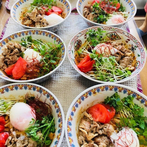 お家で出来る身体に優しい担々麺と自家製辣油♪＆トマト麺🍅