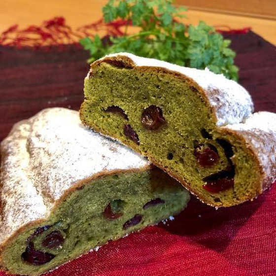 2020年2月　抹茶とホワイトチョコのシュトーレン