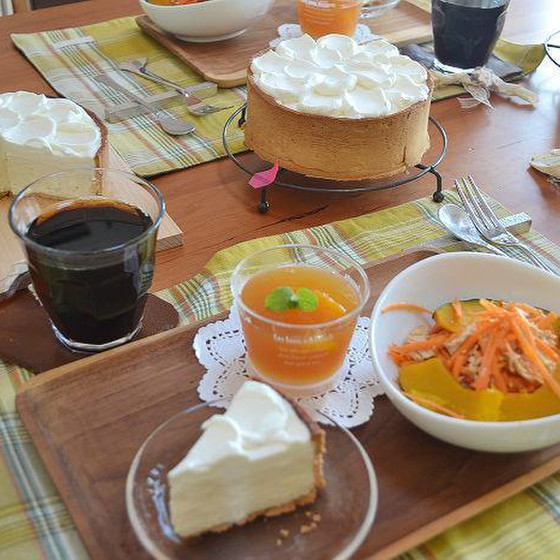 カマンベールのレアチーズ＆爽やかなオレンジティーゼリー