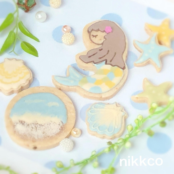 見て見て！私が作ったの！と自慢出来る♡人魚のイラストクッキー