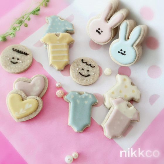 「可愛い」と褒められる♡ベビー服のアイシングクッキーレッスン