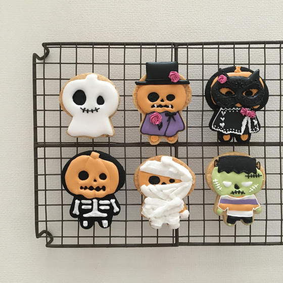 ハロウィンのアイシングクッキー「お好みで」