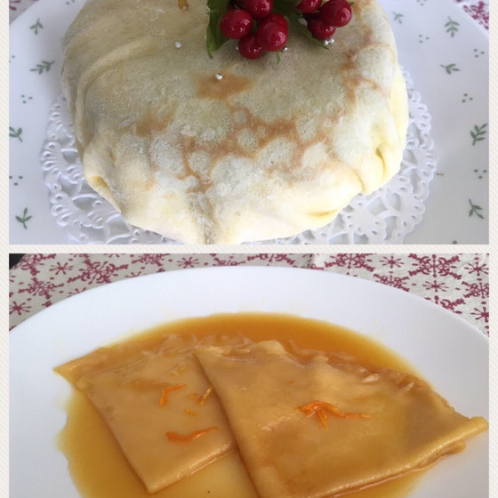 クレープ包みのアイスケーキ　　＆　クレープシュゼット