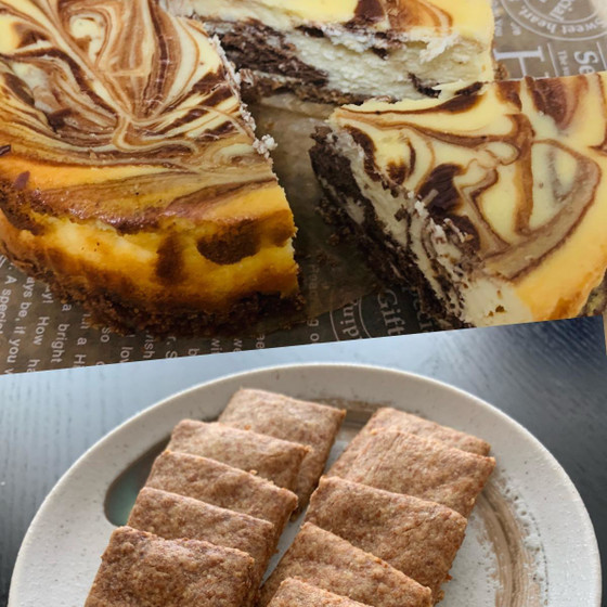 小麦胚芽を食べよう〜チョコマーブルチーズケーキ