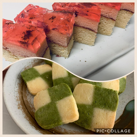 初春の浮島　& 抹茶市松クッキー