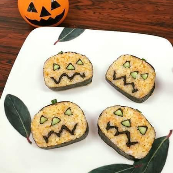 飾り巻きずしと和菓子で楽しくハロウィン！
